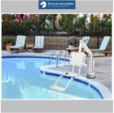 grúa para piscina de exteriores